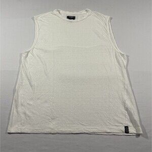 Todd Snyder Linen Tank Top White Crew Sleeveless Mens Quiet Luxury Shirt Sz L